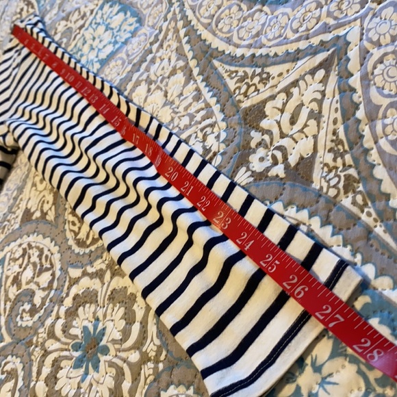 Loft Outlet Striped Long Sleeve Cotton Tee - Size M - Picture 8 of 10